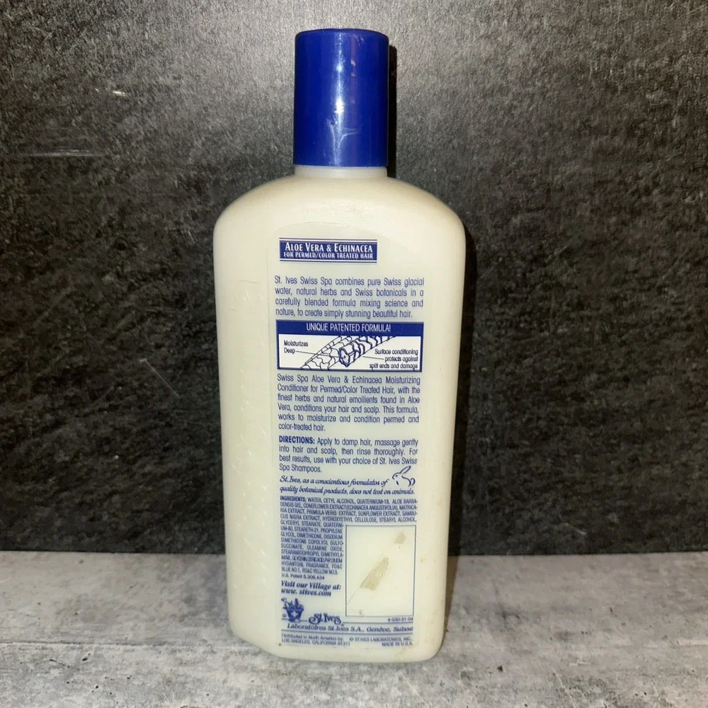 St Ives Swiss Spa Moisturizing Conditioner Aloe Vera & Echinacea Vintage 20 Oz